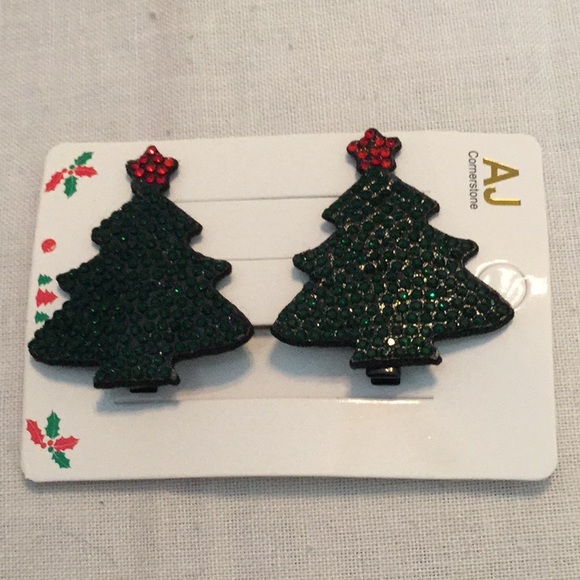 ๐NWT Glitter Rhinestone Holiday Hair Clips Sparkles A Closet Must Have๐ - Picture 1 of 7